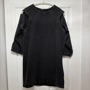 Topshop Black Denim Dress